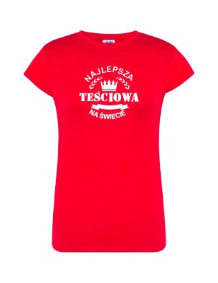 T-shirt damski najlepsza teściowa na świecie - 10 kolorów do wyboru