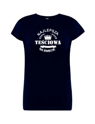 T-shirt damski najlepsza teściowa na świecie - 10 kolorów do wyboru