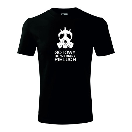 T-shirt męski gotowy do wymiany pieluch