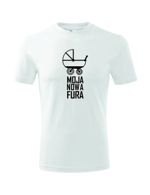 T-shirt męski moja nowa fura - 10 kolorów do wyboru