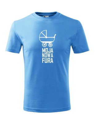 T-shirt męski moja nowa fura - 10 kolorów do wyboru