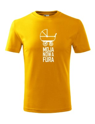 T-shirt męski moja nowa fura - 10 kolorów do wyboru