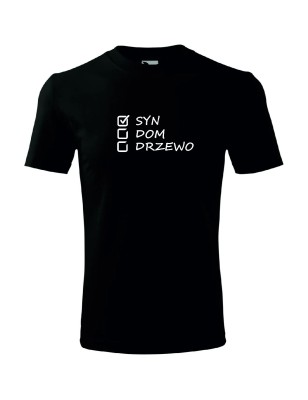 T-shirt męski syn dom drzewo - 10 kolorów do wyboru