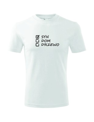 T-shirt męski syn dom drzewo - 10 kolorów do wyboru