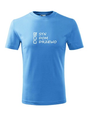 T-shirt męski syn dom drzewo - 10 kolorów do wyboru