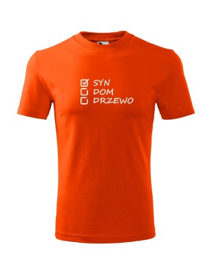 T-shirt męski syn dom drzewo - 10 kolorów do wyboru