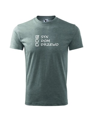 T-shirt męski syn dom drzewo - 10 kolorów do wyboru