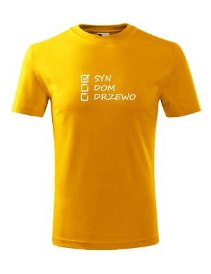 T-shirt męski syn dom drzewo - 10 kolorów do wyboru