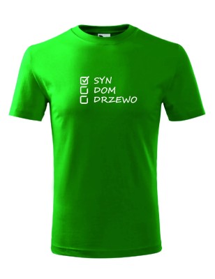 T-shirt męski syn dom drzewo - 10 kolorów do wyboru