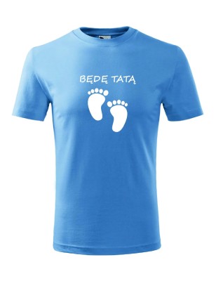 T-shirt męski będę tatą -10 kolorów do wyboru