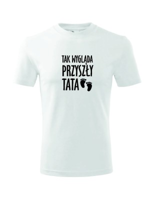 T-shirt męski tak wygląda przyszły tata -10 kolorów do wyboru