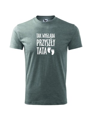 T-shirt męski tak wygląda przyszły tata -10 kolorów do wyboru