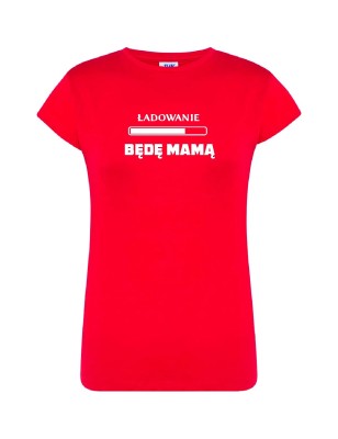 T-shirt damski ładowanie - będę mamą - 10 kolorów do wyboru