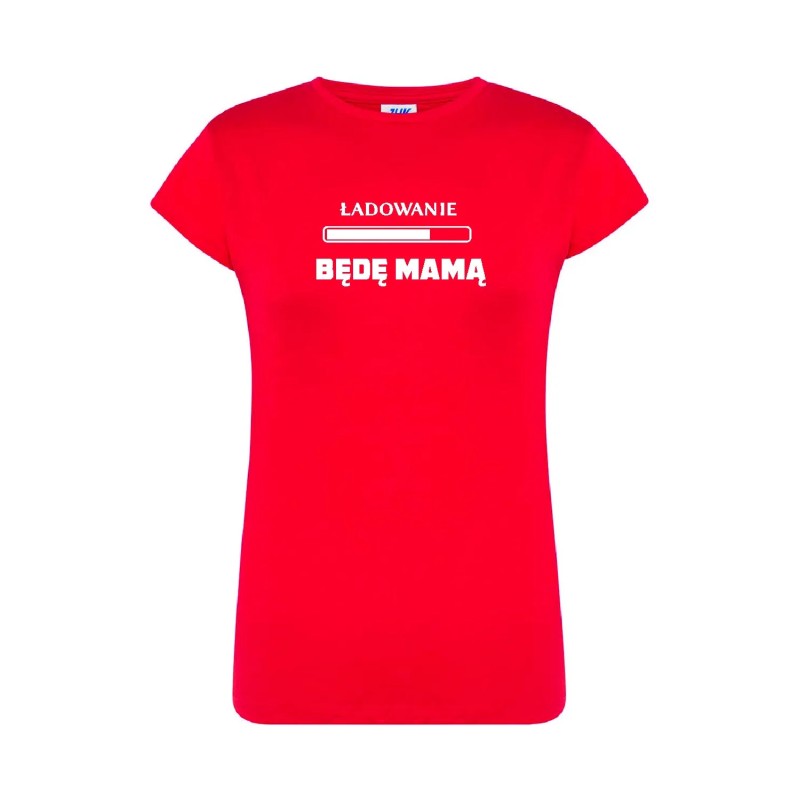 T-shirt damski ładowanie - będę mamą - 10 kolorów do wyboru