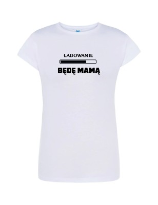 T-shirt damski ładowanie - będę mamą - 10 kolorów do wyboru