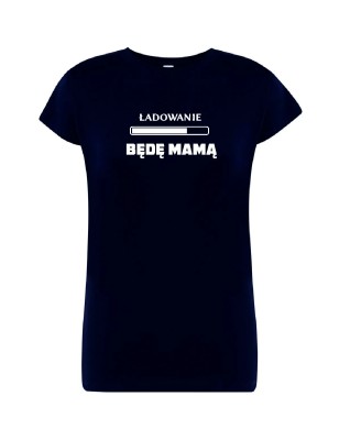 T-shirt damski ładowanie - będę mamą - 10 kolorów do wyboru