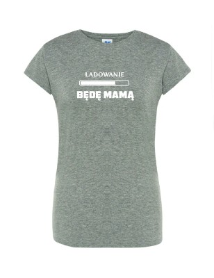 T-shirt damski ładowanie - będę mamą - 10 kolorów do wyboru