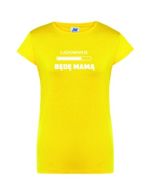 T-shirt damski ładowanie - będę mamą - 10 kolorów do wyboru