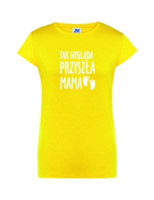 T-shirt damski tak wygląda przyszła mama - 10 kolorów do wyboru