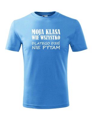 T-shirt męski dziś nie pytam - 10 kolorów do wyboru