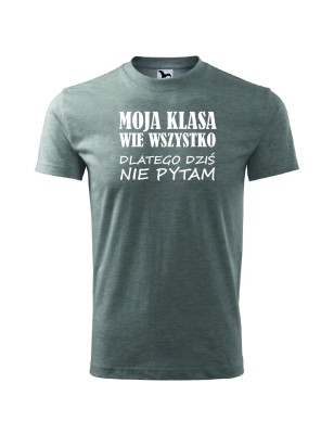 T-shirt męski dziś nie pytam - 10 kolorów do wyboru