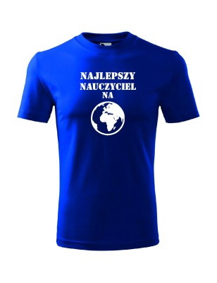 T-shirt męski najlepszy nauczyciel na świecie - 10 kolorów do wyboru