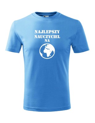 T-shirt męski najlepszy nauczyciel na świecie - 10 kolorów do wyboru