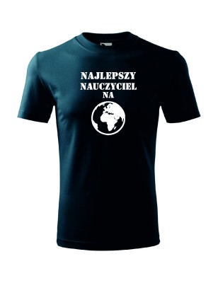 T-shirt męski najlepszy nauczyciel na świecie - 10 kolorów do wyboru