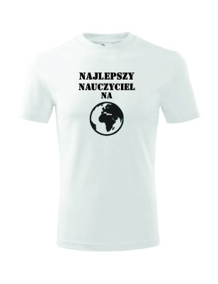 T-shirt męski najlepszy nauczyciel na świecie - 10 kolorów do wyboru