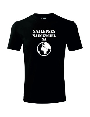 T-shirt męski najlepszy nauczyciel na świecie - 10 kolorów do wyboru