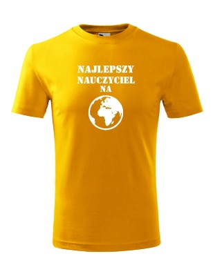 T-shirt męski najlepszy nauczyciel na świecie - 10 kolorów do wyboru