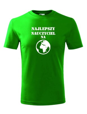 T-shirt męski najlepszy nauczyciel na świecie - 10 kolorów do wyboru