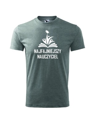 T-shirt męski najfajniejszy nauczyciel - 10 kolorów do wyboru