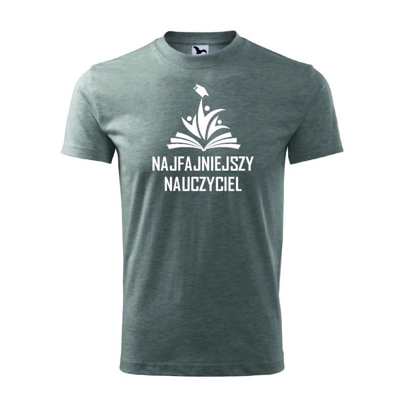 T-shirt męski najfajniejszy nauczyciel - 10 kolorów do wyboru