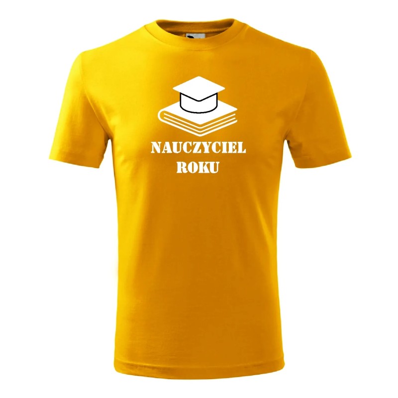 T-shirt męski nnauczyciel roku - 10 kolorów do wyboru