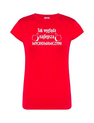 T-shirt damski najlepsza wychowawczyni - 10 kolorów do wyboru