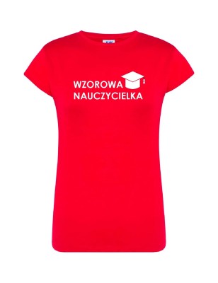 T-shirt damski wzorowa nauczycielka - 10 kolorów do wyboru