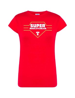 T-shirt damski super nauczycielka - 10 kolorów do wyboru