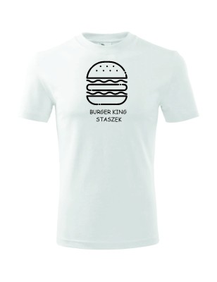 T-shirt męski burger king + imię - 10 kolorów do wyboru