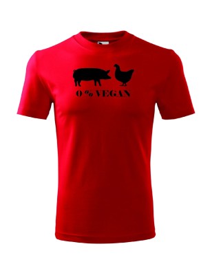 T-shirt męski 0% vegan - 10 kolorów do wyboru