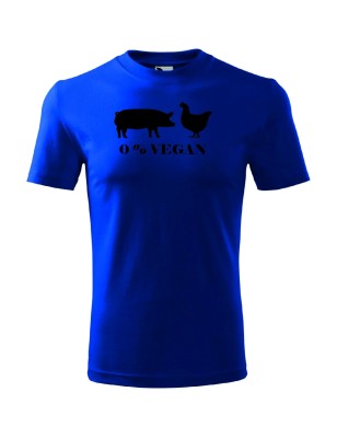 T-shirt męski 0% vegan - 10 kolorów do wyboru