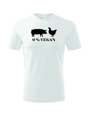 T-shirt męski 0% vegan - 10 kolorów do wyboru