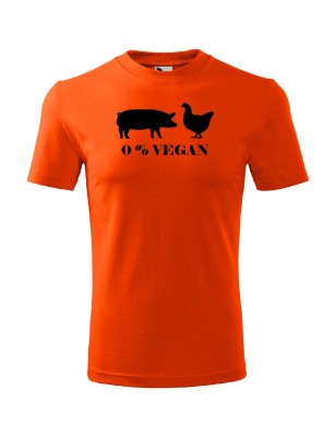 T-shirt męski 0% vegan - 10 kolorów do wyboru