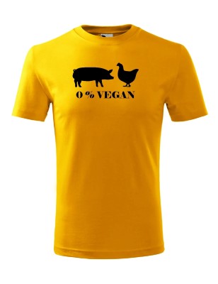 T-shirt męski 0% vegan - 10 kolorów do wyboru