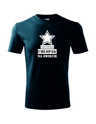 T-shirt męski najfajniejszy chłopak na świecie - 10 kolorów do wyboru