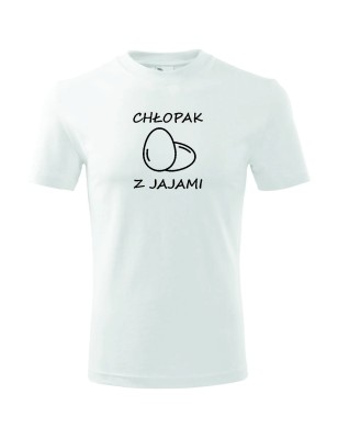 T-shirt męski chłopak z jajami - 10 kolorów do wyboru