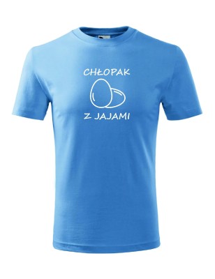 T-shirt męski chłopak z jajami - 10 kolorów do wyboru