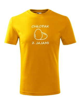 T-shirt męski chłopak z jajami - 10 kolorów do wyboru