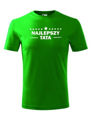 T-shirt męski najlepszy tata - 10 kolorów do wyboru