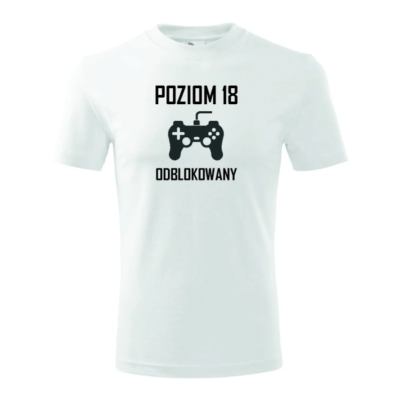 T-Shirt męski Poziom 18 - 10 kolorów do wyboru